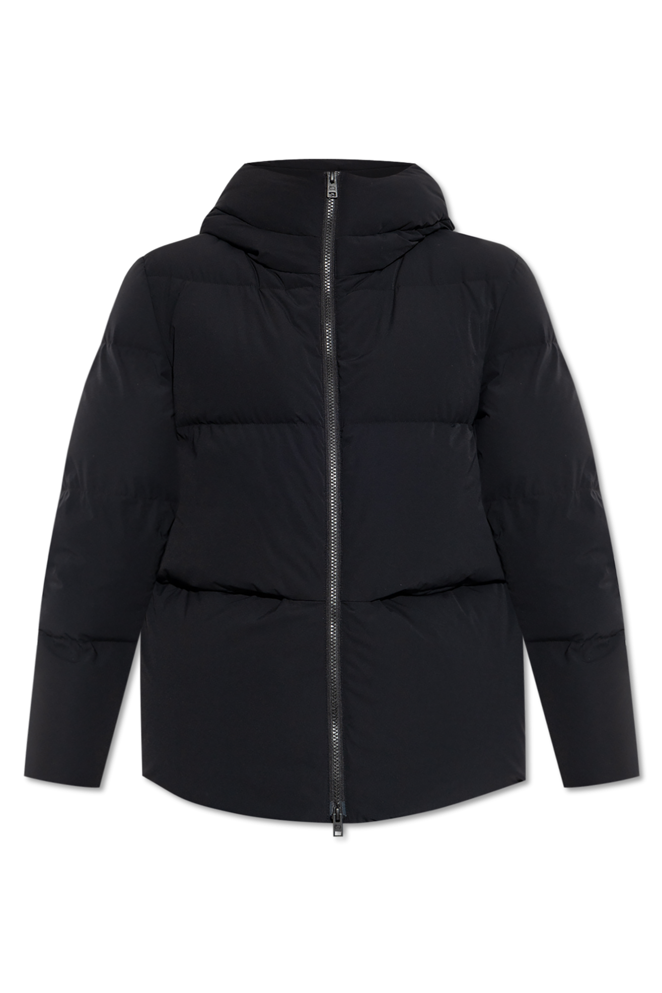 ジャケット・アウター woolrich down vest charcoal Black Down jacket with hood Woolrich - Vitkac GB